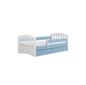 Kocot kids Dětská postel Classic I modrá, varianta 80x180, se šuplíky, s matrací