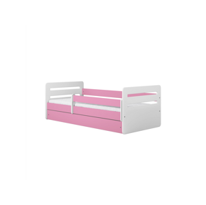 Kocot kids Dětská postel Tomi růžová, varianta 80x180, se šuplíky, s matrací