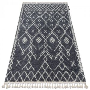 3kraft Kusový shaggy koberec BERBER TANGER šedý, velikost 180x270