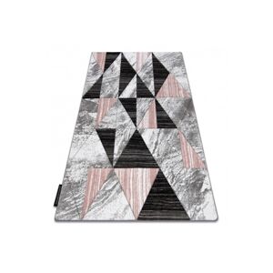 Dywany Lusczow Kusový koberec ALTER Nano trojúhelníky růžový, velikost 80x150