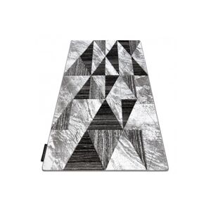 3kraft Kusový koberec ALTER Nano trojúhelníky šedý, velikost 80x150