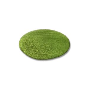Dywany Lusczow Kulatý koberec SHAGGY Hiza 5cm zelený, velikost kruh 200