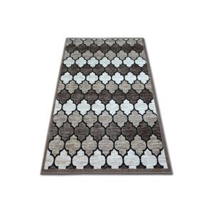Dywany Lusczow Kusový koberec ACRYLOVY YAZZ 3766 tmavě béžový / losos trellis, velikost 240x330