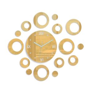 Mazur 3D nalepovací hodiny Rings zlaté